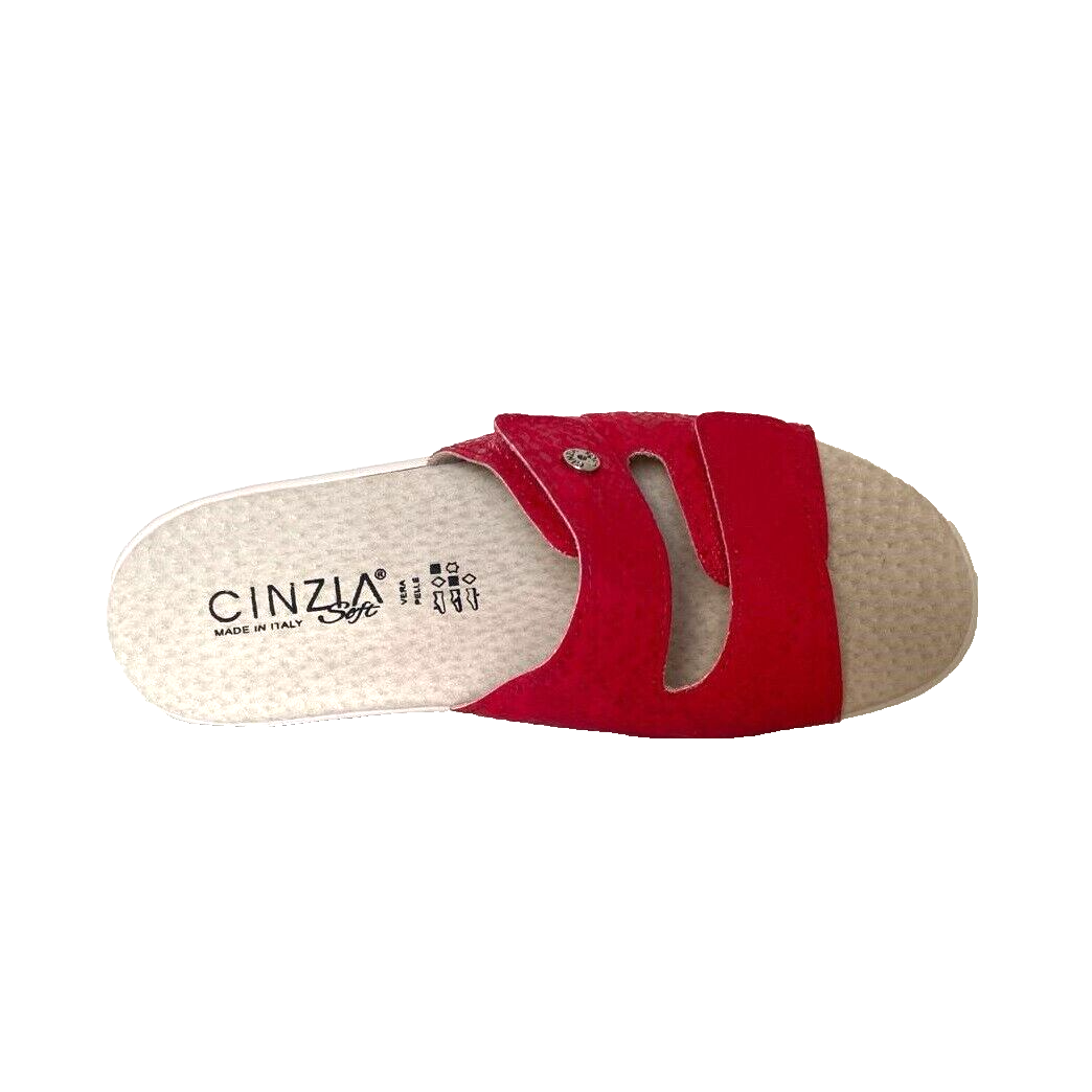 Scarpe da Donna - CINZIA SOFT Art. SE850 003 ROSSO ciabatte  con strappo