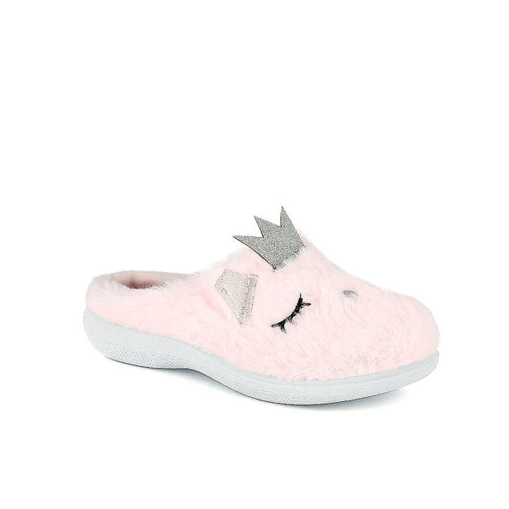 Scarpe da bambina INBLU art B952 pantofola rosa unicorno con corona