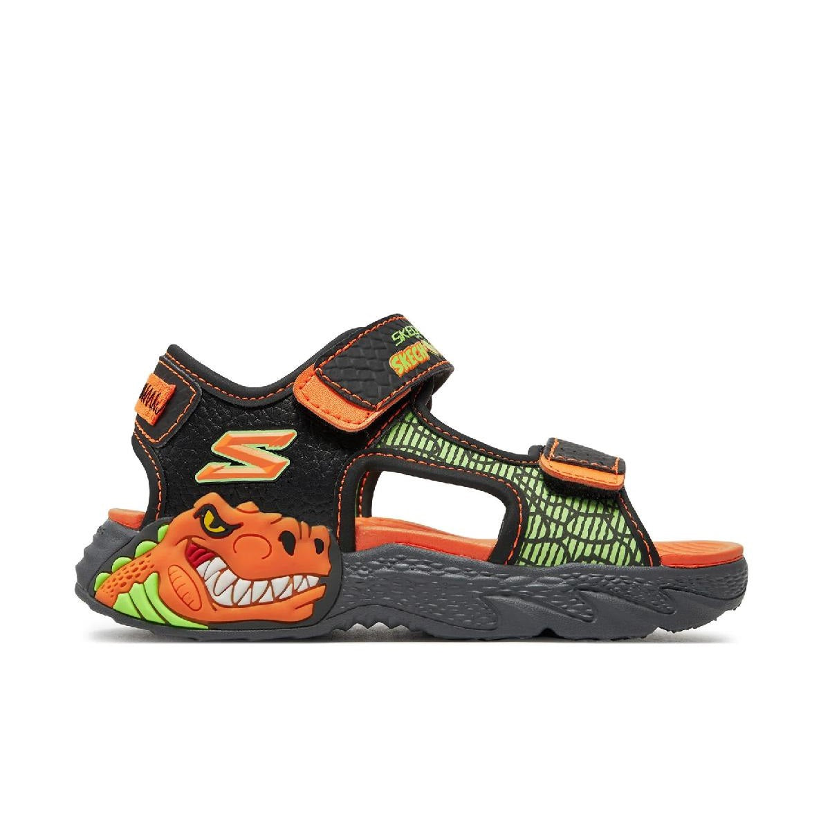 Scarpe da Bambino - SKECHERS Art. 400614LBKOR sandali luci black orange