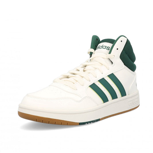 Scarpe da Uomo ADIDAS art. HOOPS 3,0 MID IG5570 BIANCO VERDE Sneakers sportive