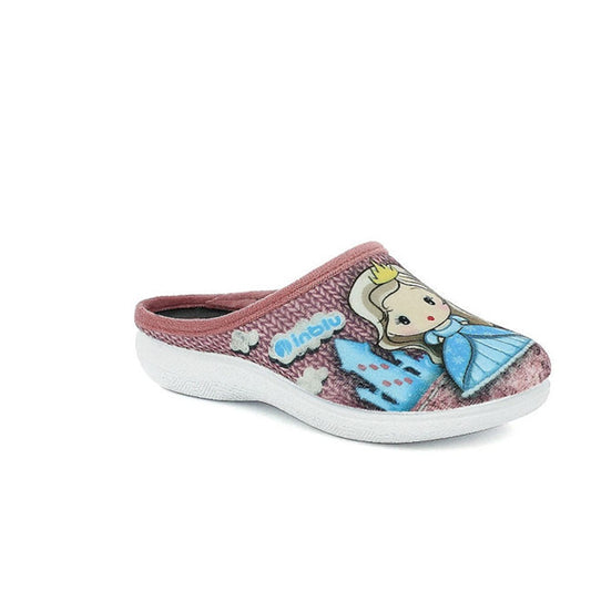 Scarpe da bambina INBLU art. B954 ROSA pantofole con principessa