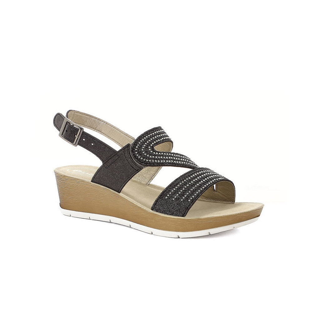 Scarpe da Donna - INBLU Art. RN19 NERO sandali con zeppa