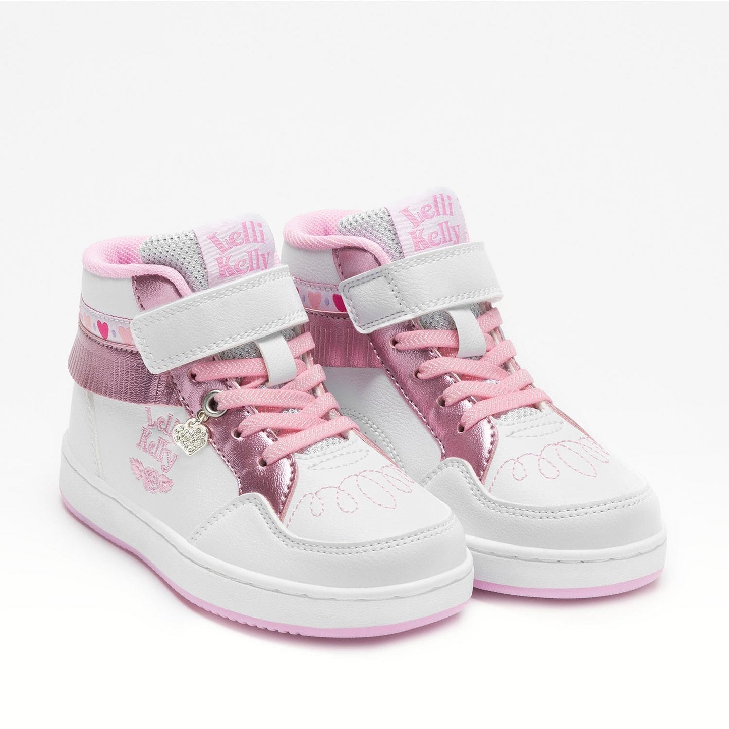 Scarpe da Bambina - LELLI KELLY Art. LKAA8096 FRANGETTA BIANCO ROSA SNEAKERS