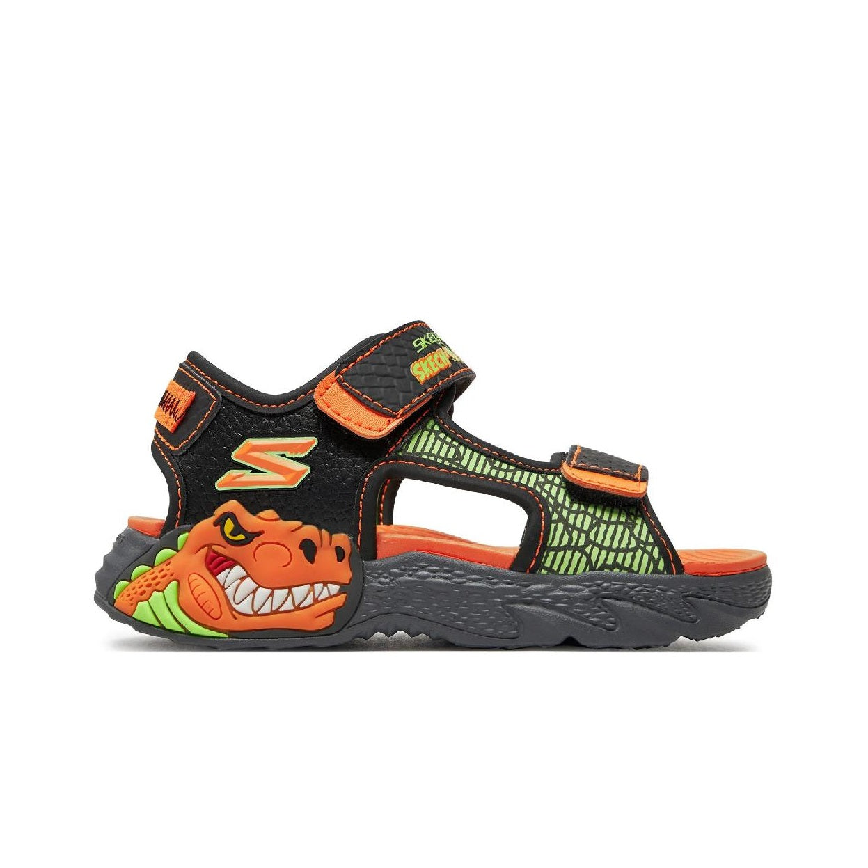 Scarpe da Bambino - SKECHERS Art. 400614LBKOR sandali luci black orange