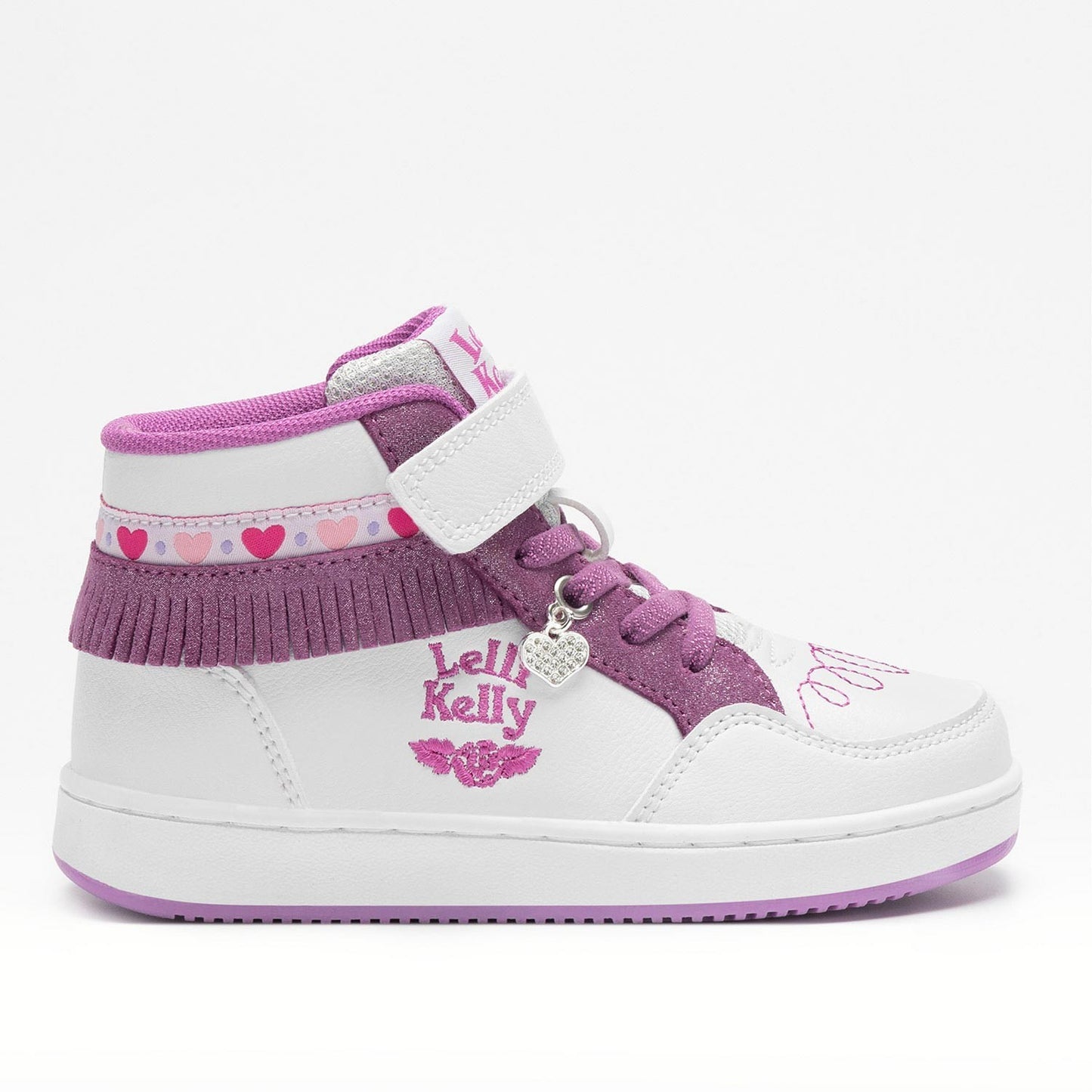 Scarpe da Bambina LELLI KELLY Art. LKAA8096 FRANGETTA BIANCO PORPORA SNEAKERS