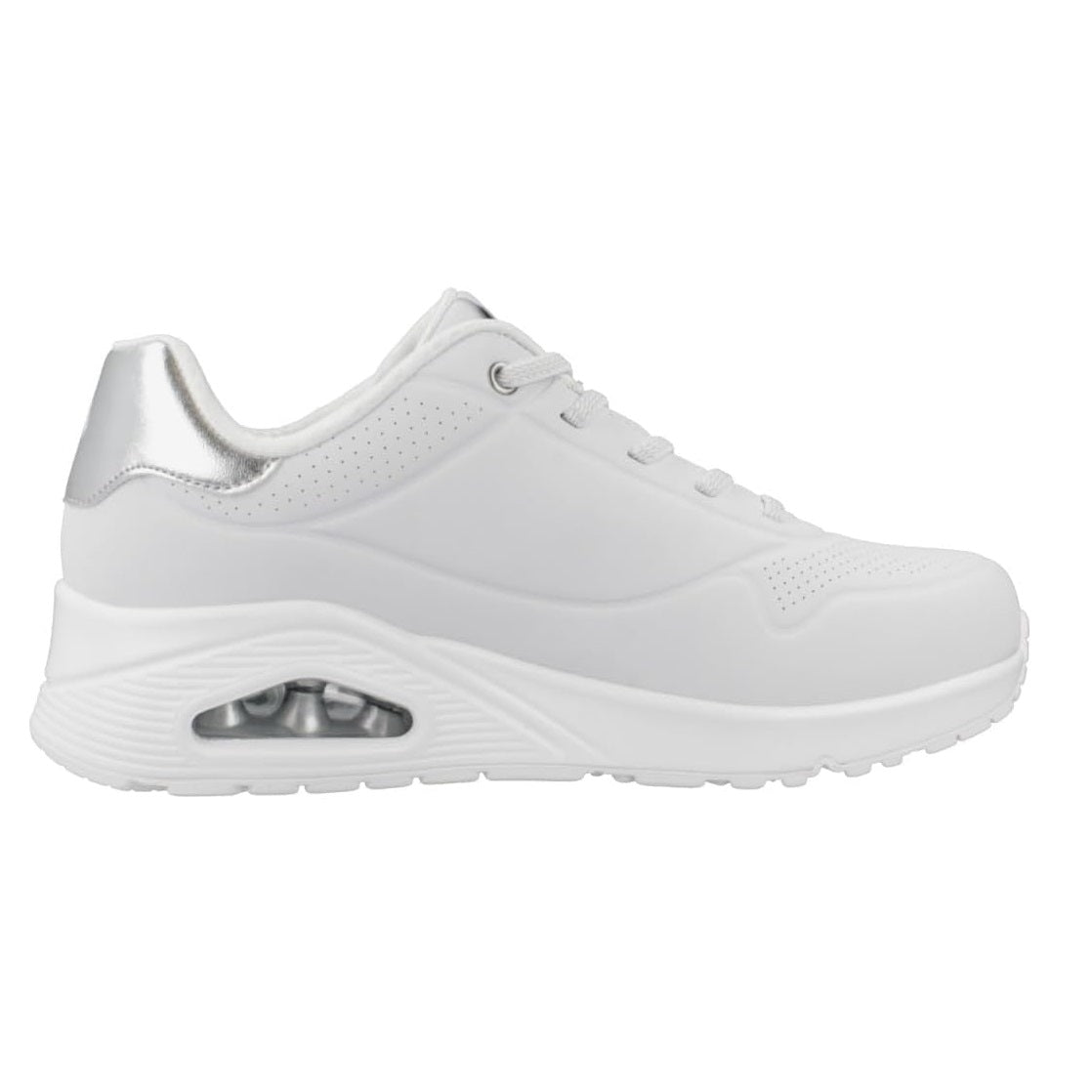 Scarpe da Donna - SKECHERS Art. 155196WSL WHITE SILVER Sneakers MEMORY FOAM