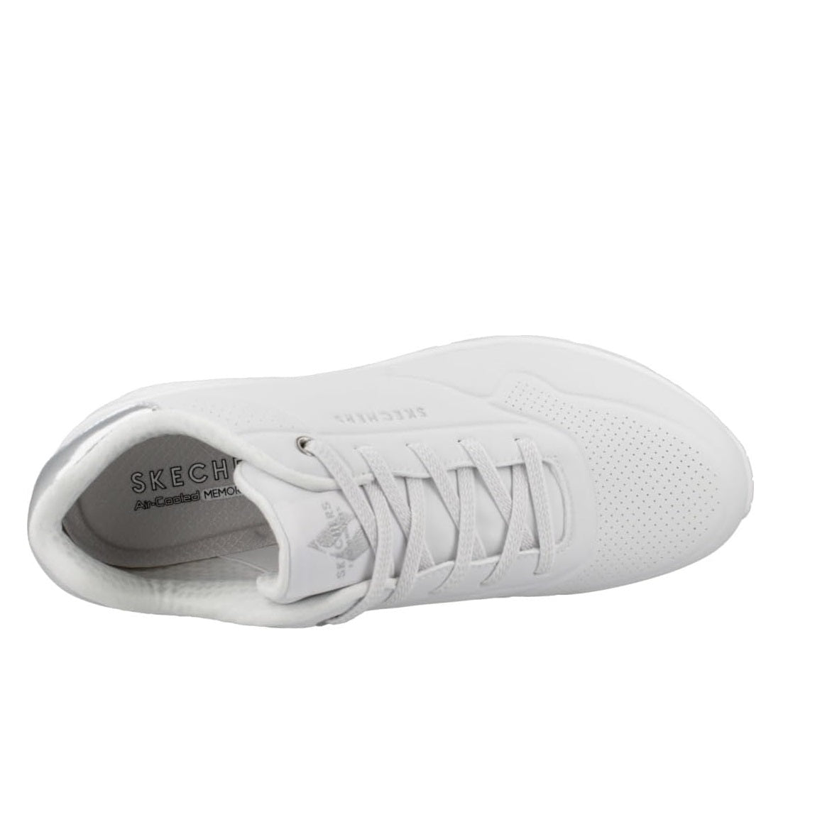 Scarpe da Donna - SKECHERS Art. 155196WSL WHITE SILVER Sneakers MEMORY FOAM