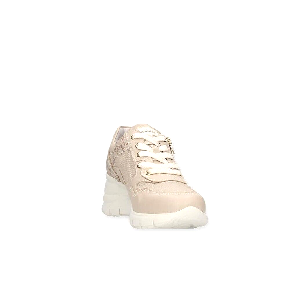 Scarpe da donna NEROGIARDINI art. E409880D 702 sneakers con tacco ivory casual