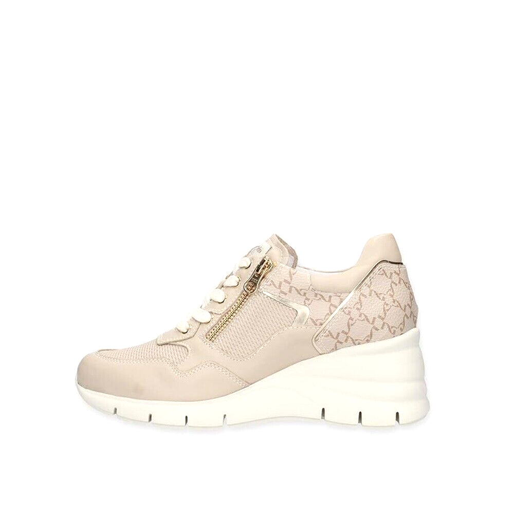 Scarpe da donna NEROGIARDINI art. E409880D 702 sneakers con tacco ivory casual