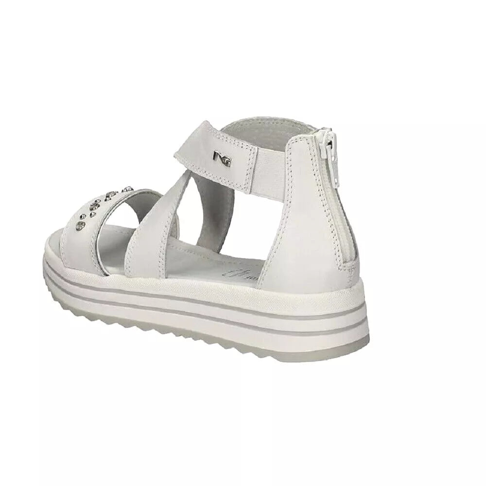 Scarpe da Bambina NERO GIARDINI - Art. E031623F 707 BIANCO ARGENTO sandali