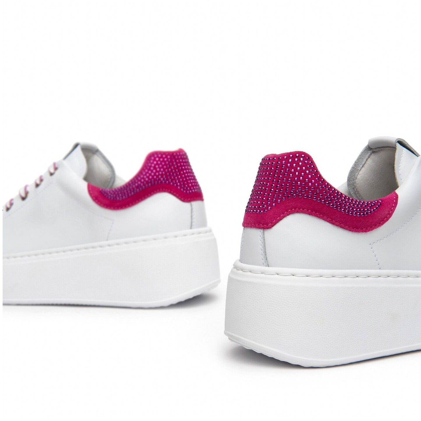 Scarpe da Donna - NERO GIARDINI Art. E409980D 707 Sneakers bianco fuxia casual