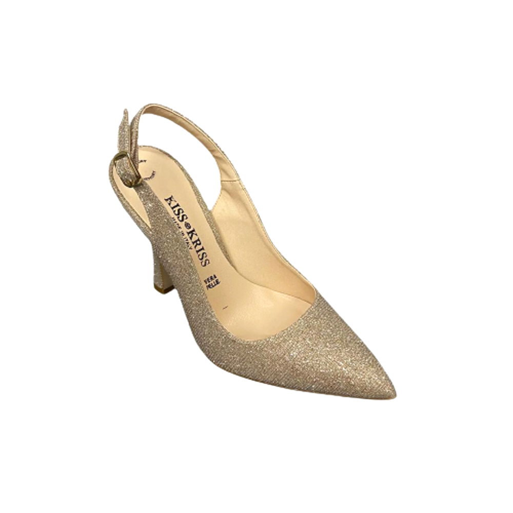 Scarpe classiche da donna - KISS KRISS art. 5114 GLITTER NUDE decolletè  elegante Glamour