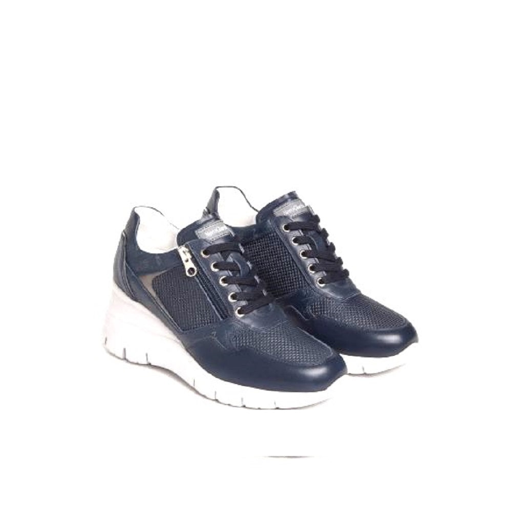 Scarpe casual da Donna - NERO GIARDINI Art. E306459D 200 sneakers blu in pelle