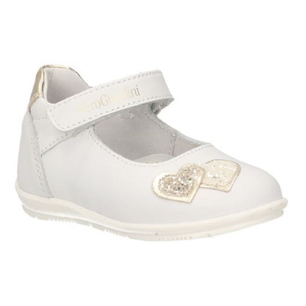 Scarpe bambina NEROGIARDINI - art. E222100F 707 BIANCO BALLERINA  con strappo