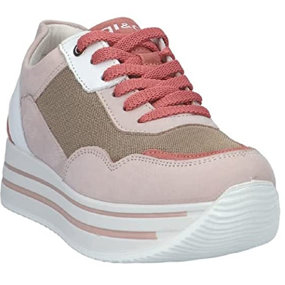 Scarpe donna IGI&CO - art.  1661922- sneakers  con zeppa cipria casual