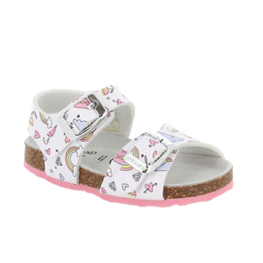 Scarpe da bambina - GRUNLAND - art. AFRE SB1803 40 - sandalo bianco con fibbia