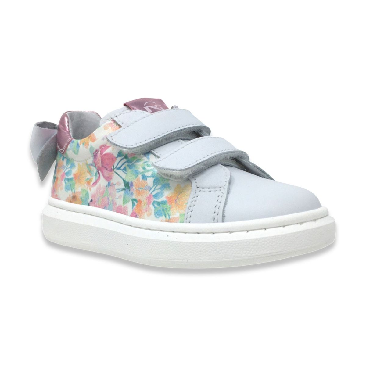 Scarpe bambina NEROGIARDINI - art. E227152F 707 - sneakers con strappo bianco casual