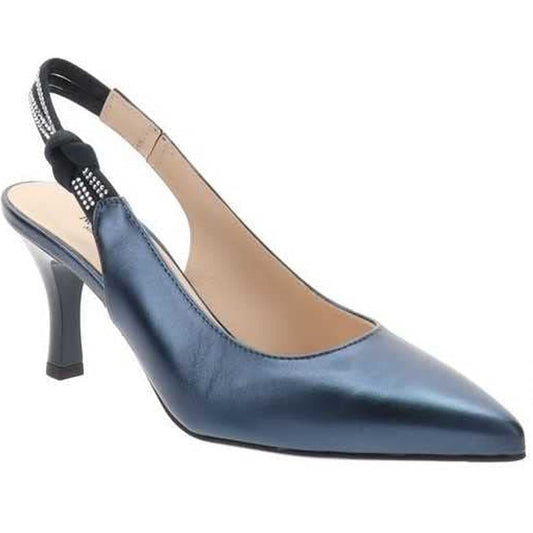 Scarpe da Donna NERO GIARDINI Art. E218342DE 201 decollete blu laminato Elegante