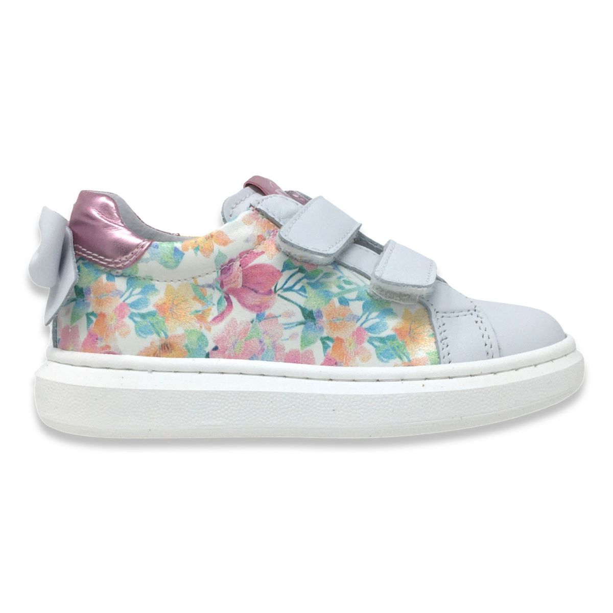 Scarpe bambina NEROGIARDINI - art. E227152F 707 - sneakers con strappo bianco casual