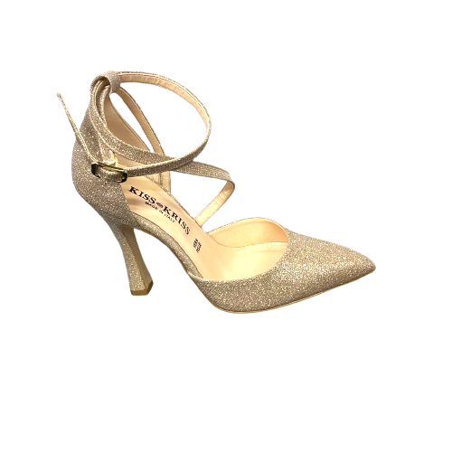 Scarpe da donna KISS KRISS art. 5117 GLITTER NUDE decolletè con cinturino elegante Glamour