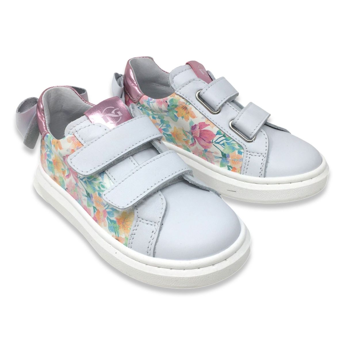 Scarpe bambina NEROGIARDINI - art. E227152F 707 - sneakers con strappo bianco casual