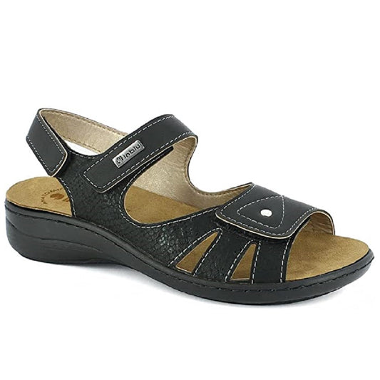 Scarpe da Donna INBLU art. PB20 NERO sandali chiusura a strappo confort plantare estraibile