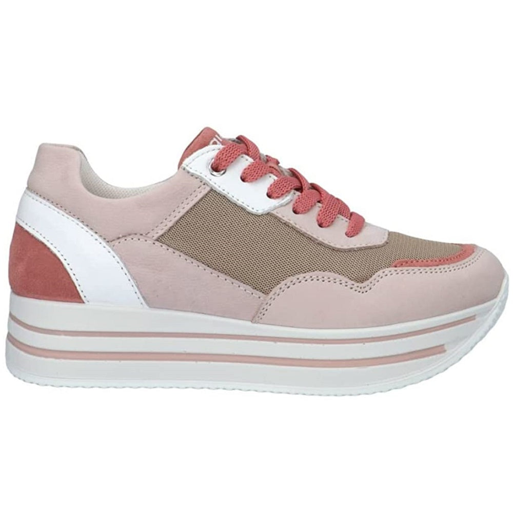 Scarpe donna IGI&CO - art.  1661922- sneakers  con zeppa cipria casual