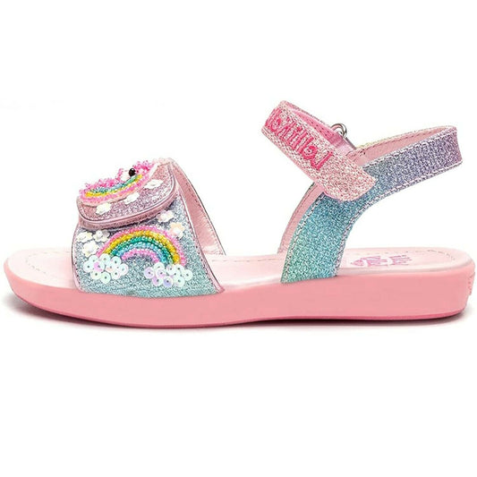 Scarpe bambina Lelli Kelly - Art. LK7402  sandali unicorno con strappo rosa