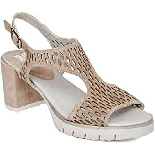 Scarpe da donna Callaghan - Art. 26404 sandalo beige con tacco casual