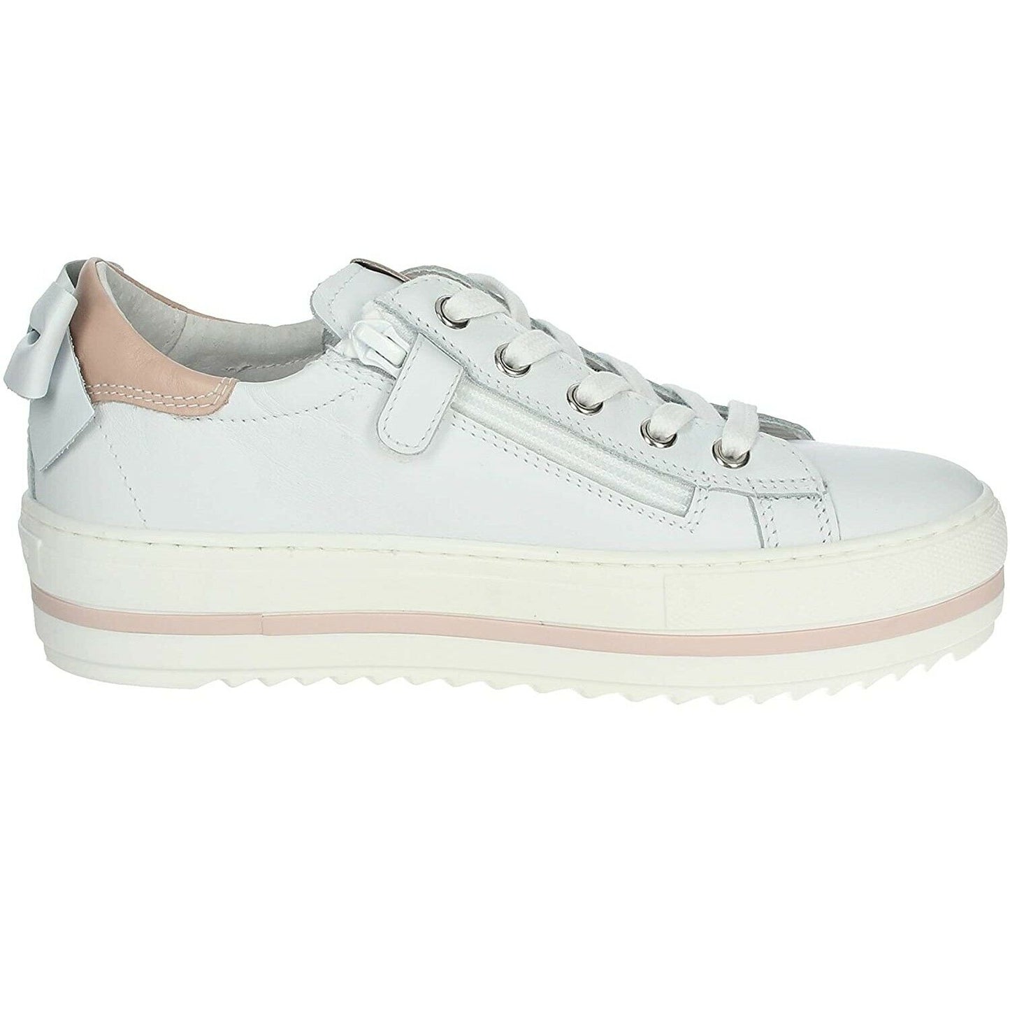 Scarpe junior NERO GIARDINI - Art. E031570F 707 -sneakers bianco fiocco