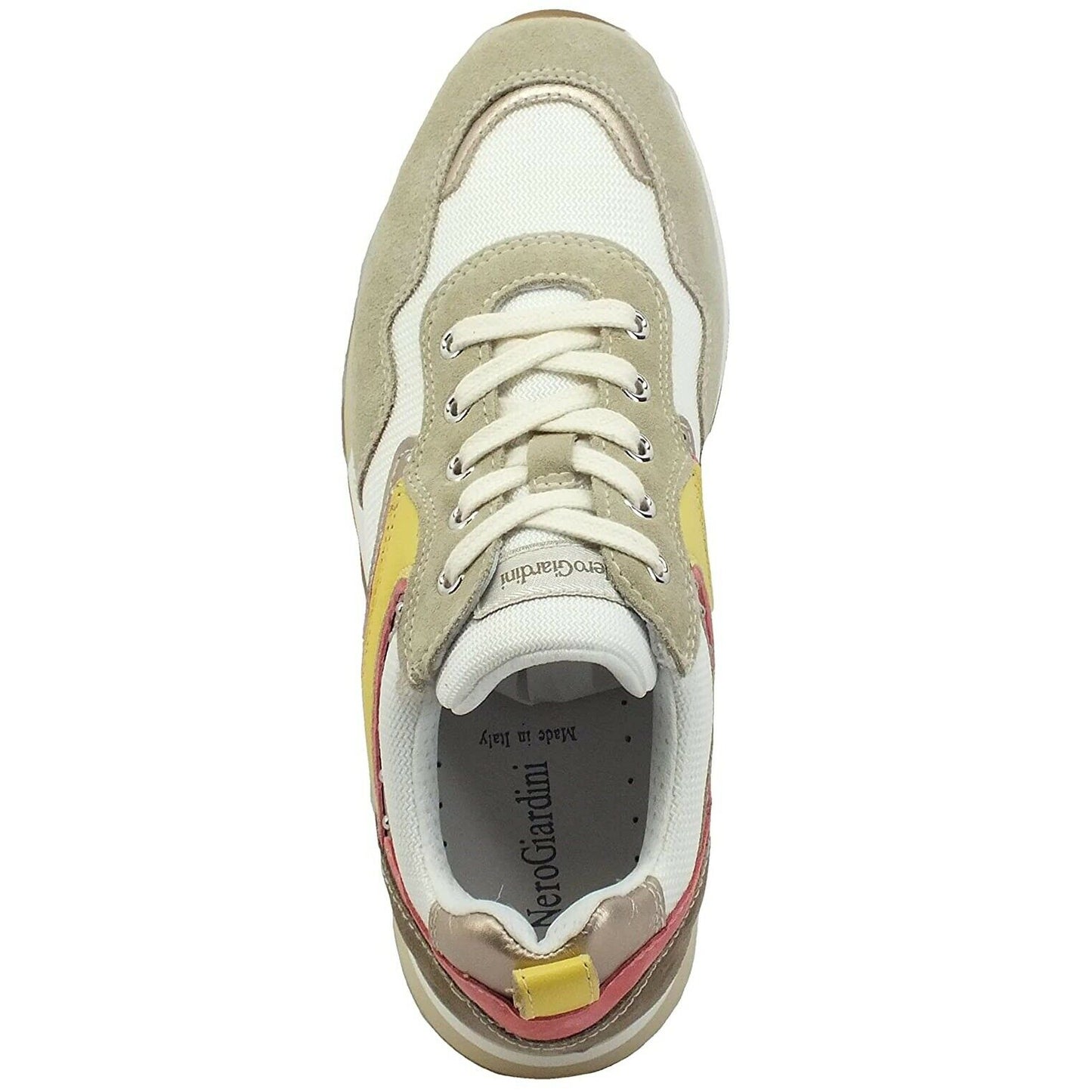 Scarpe da donna NEROGIARDINI  art.E218073D 702 color IVORY SNEAKERS