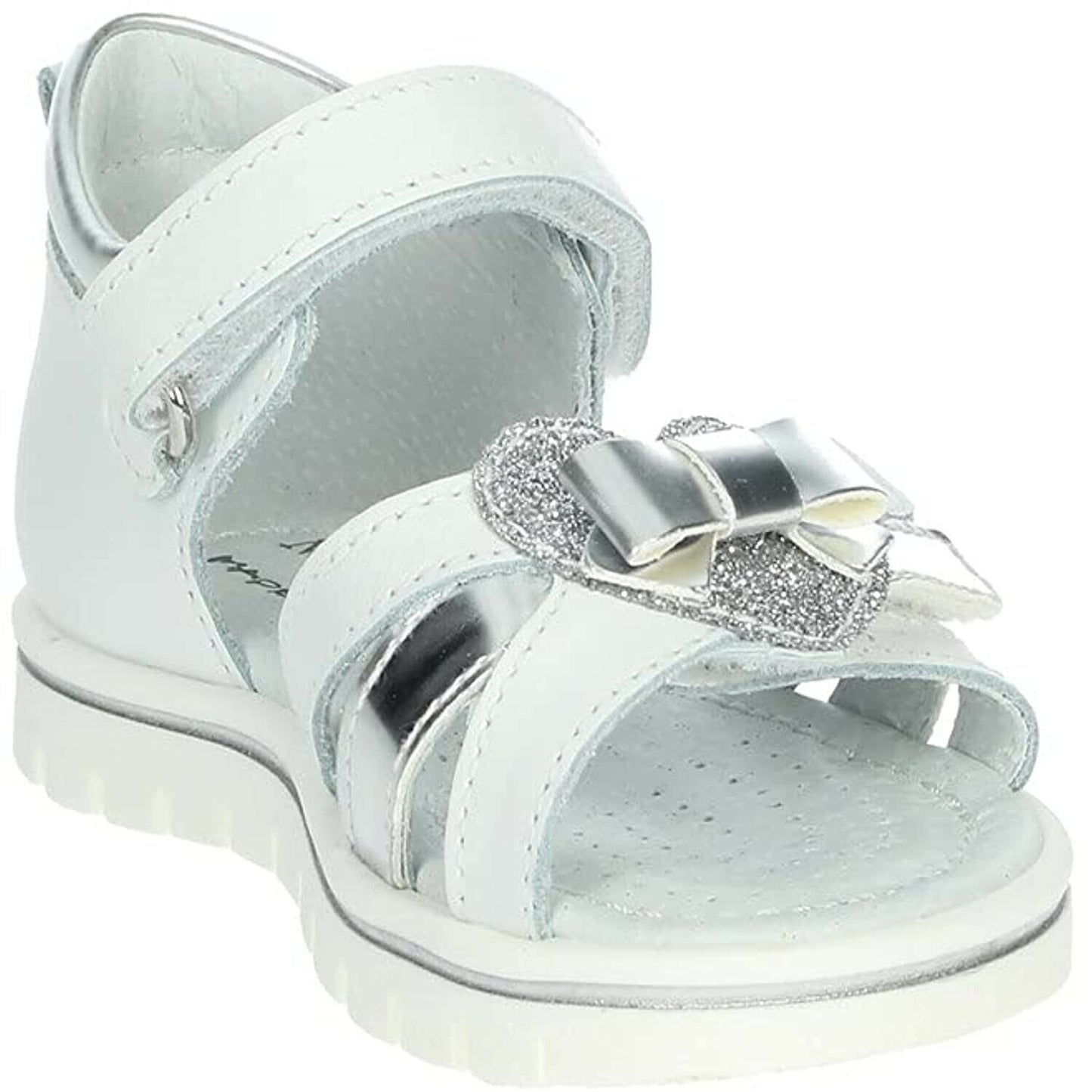 Scarpe bambina NeroGiardini - Art. E021473F 707 sandali bianco con strappo casual