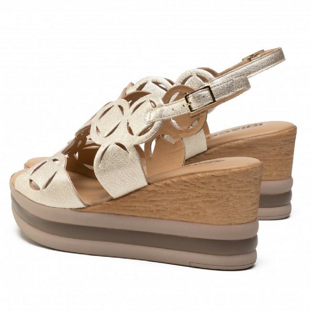 Scarpa da donna IGI&CO - Art. 7179022 sandalo con zeppa platino casual