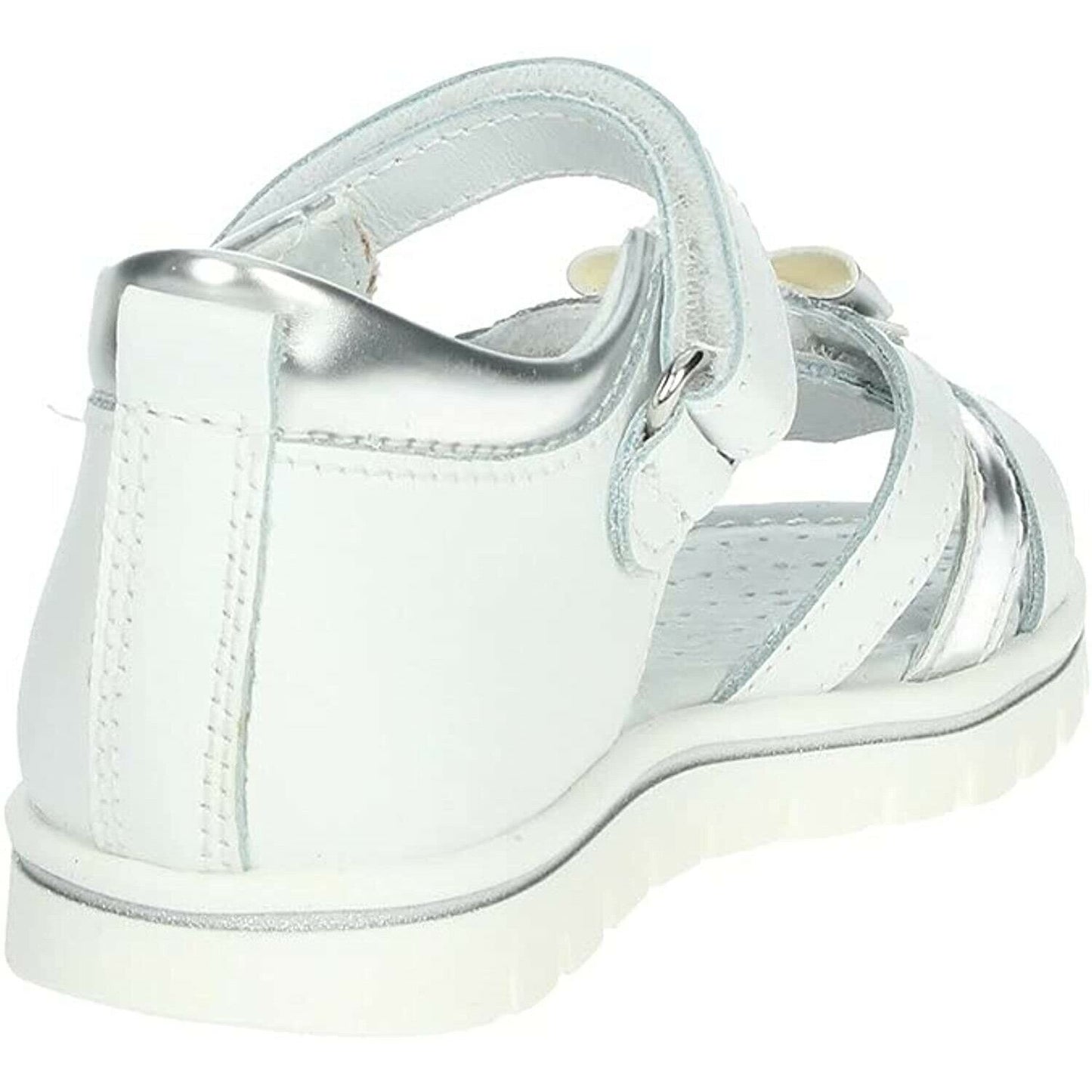 Scarpe bambina NeroGiardini - Art. E021473F 707 sandali bianco con strappo casual