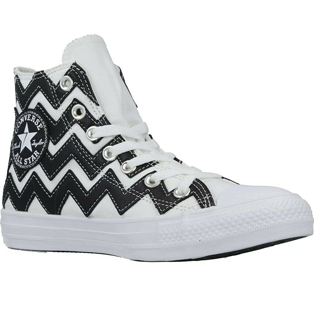 Scarpe da donna Converse - Art. 565376C BIANCO NERO sneakers tela alta