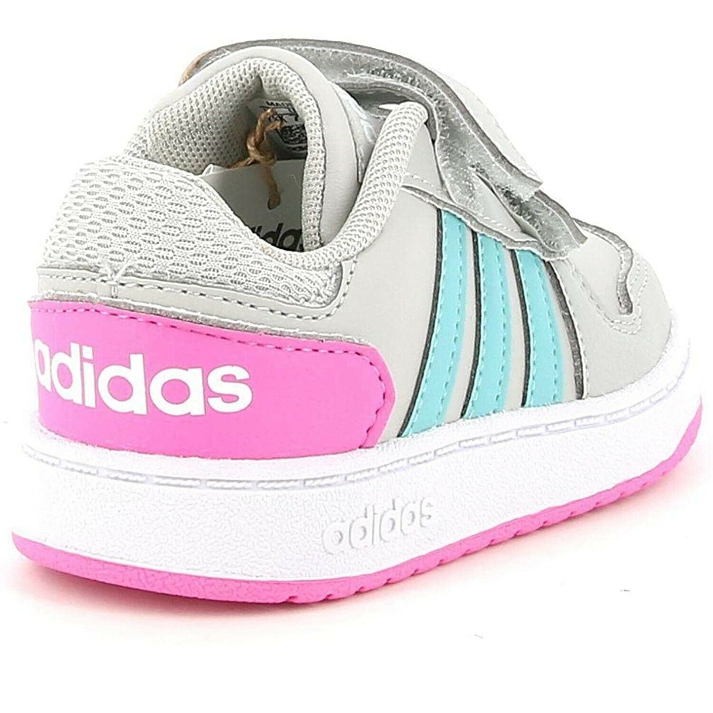 Scarpe da bambina Adidas - Art. HOOPS 2.0 CMF I HO1554sneakers grigio con strappo sportivo