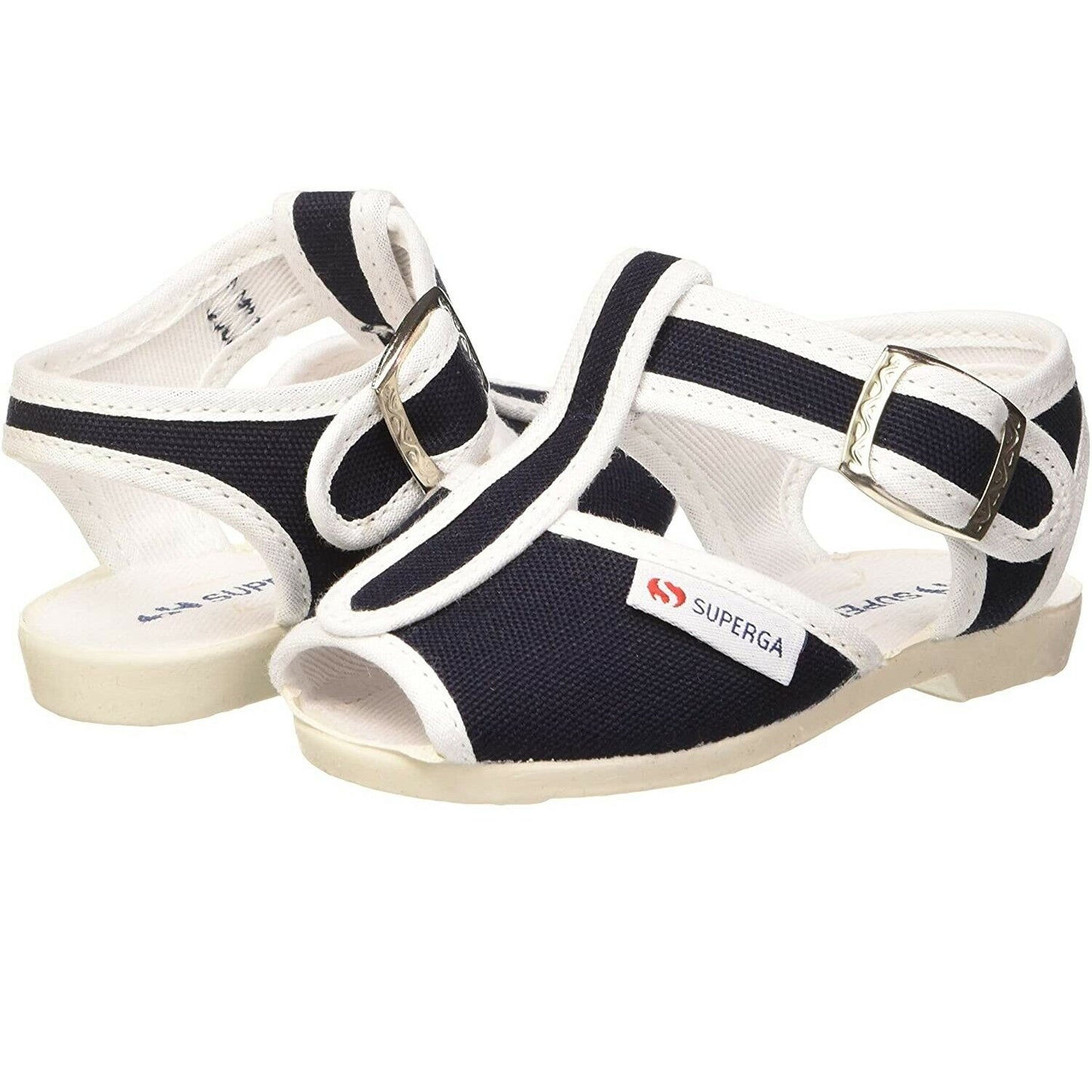 Scarpe da Bambino SUPERGA - Art. 1200 COTJ Blu bianco sandalo tessuto