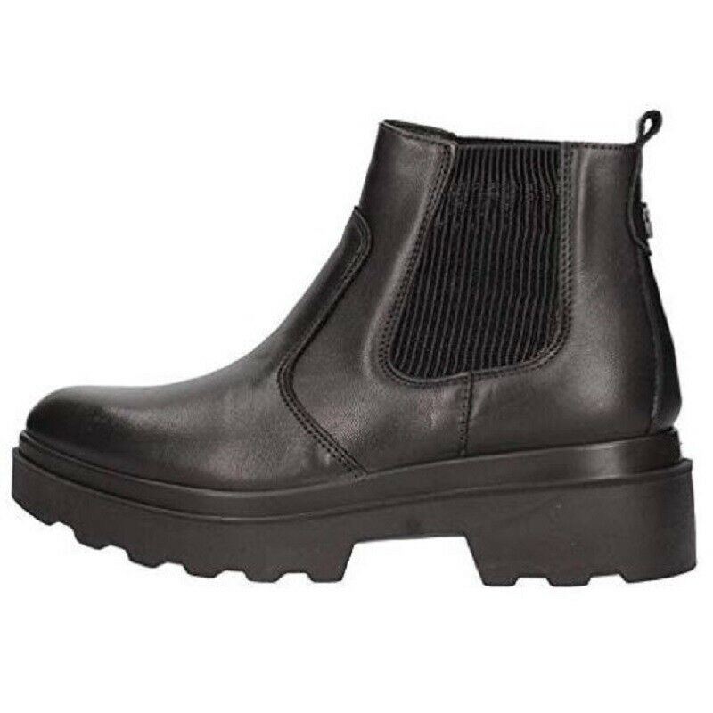 IGI&CO - Art. 4167400 -Tronchetto Donna Beatles ,Colore nero, Materiale Pelle con tomaia in pelle, suola in gomma nero con altezza gambale  di 12 cm e un tacco di 5 cm.