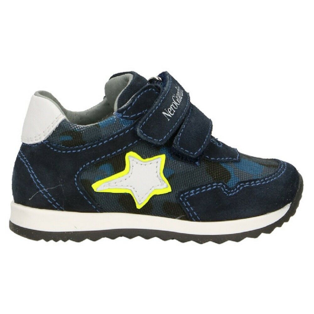 Scarpe da Bambino  NeroGiardini art. I124610M 207 sneakers strappi  blu scamosciato casual