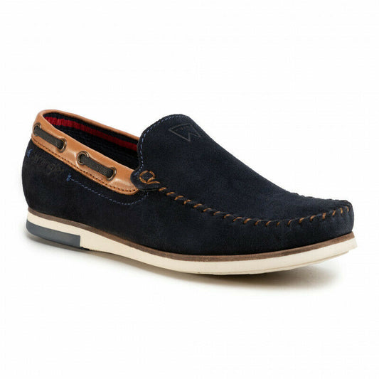 Scarpe  da uomo Wrangler - Art. SHARKY SUEDE WM01140A mocassini casual navy