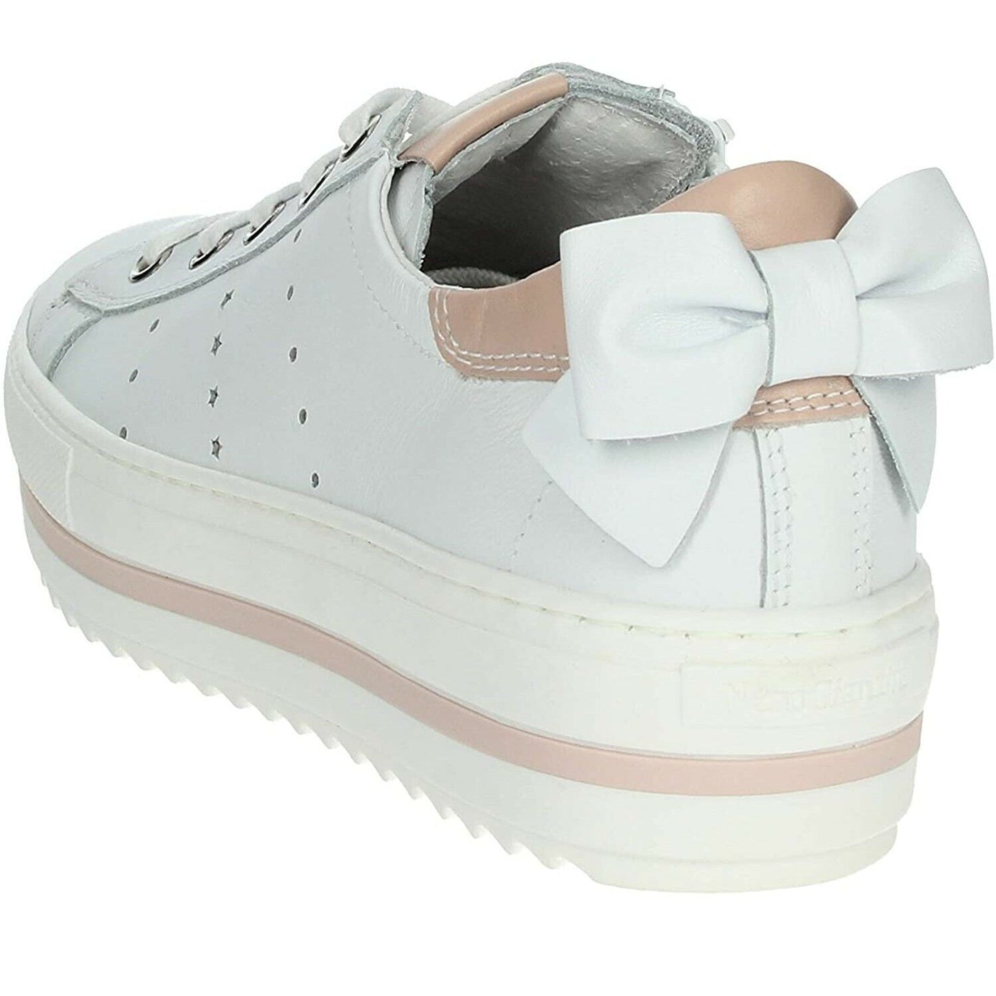 Scarpe junior NERO GIARDINI - Art. E031570F 707 -sneakers bianco fiocco