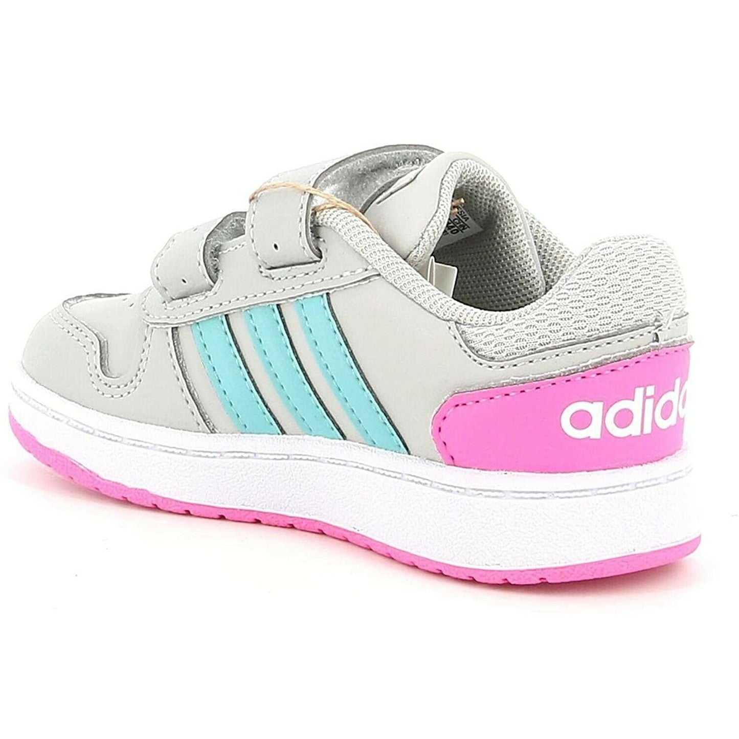 Scarpe da bambina Adidas - Art. HOOPS 2.0 CMF I HO1554sneakers grigio con strappo sportivo