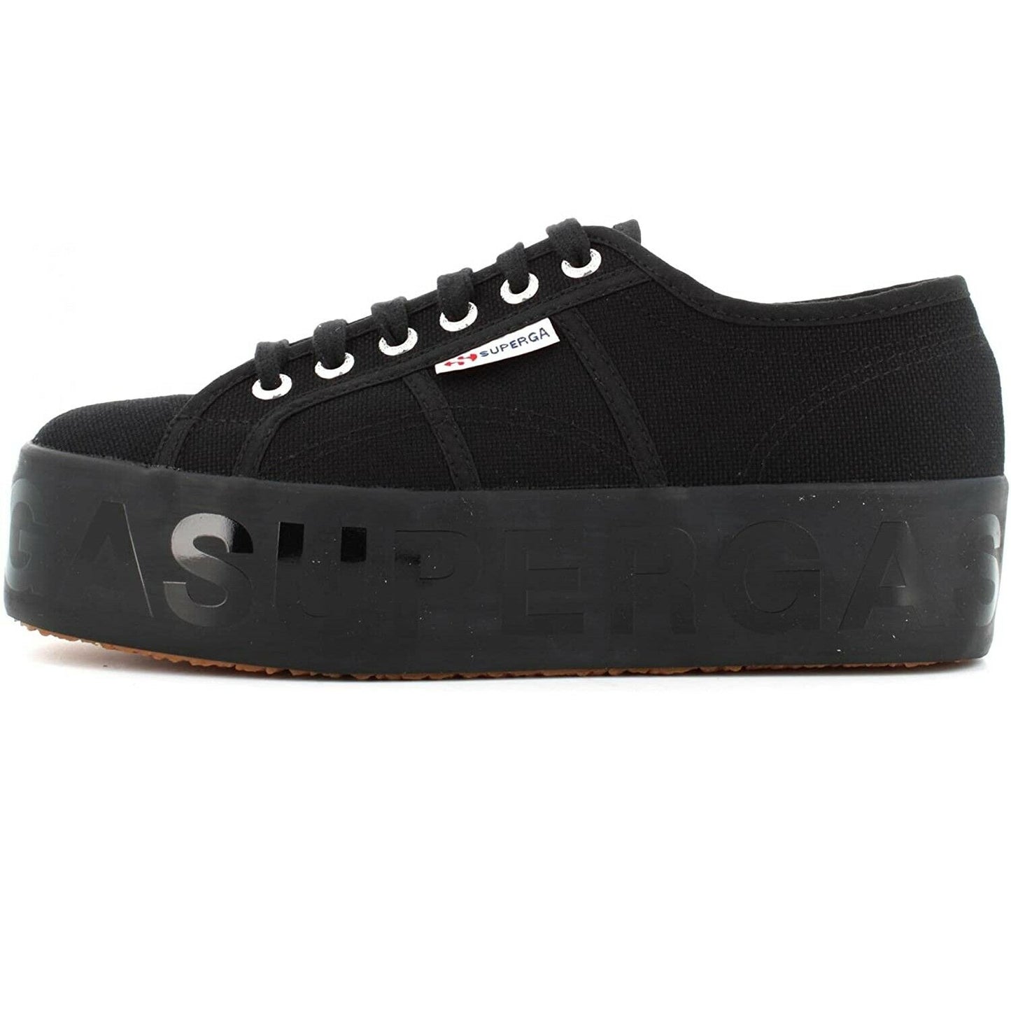 Scarpe da donna Superga - Art. 2790 SHINYPRINTED PLAT sneakers nero confort