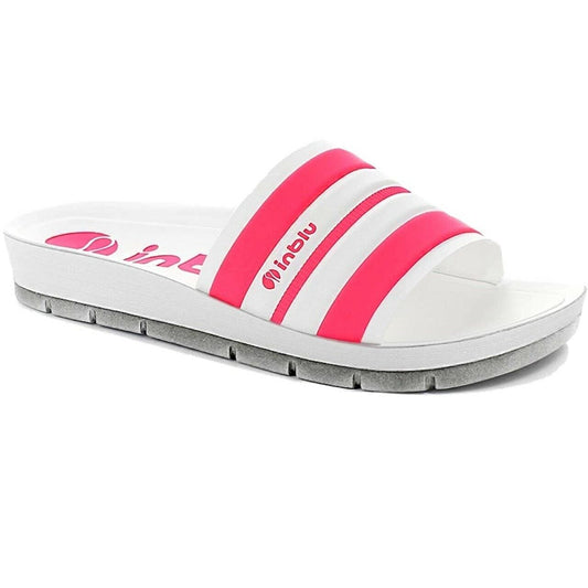 Scarpe da donna  INBLU- Art. CP25 -  BIANCO FUXIA FLUO ciabatte mare/ piscina