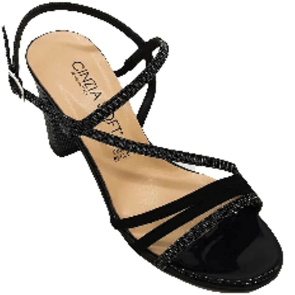 Scarpe da donna CINZIA SOFT- Art. IBBF638 TC002 NERO scamosciato sandali eleganti